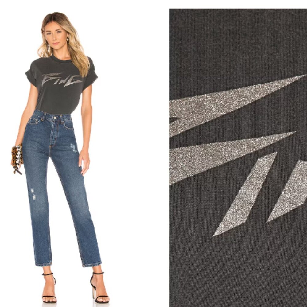 Anine Bing “Silver Bing” Graphic Tee